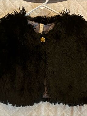 Black Faux Fur Cropped Jacket